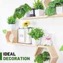 6 x Der Rose 6 Pack Fake Plants Small Artificial Potted Plants Faux Plants for Home Office Desk Bathroom Aesthetic Farmhouse Room Decor Indoor