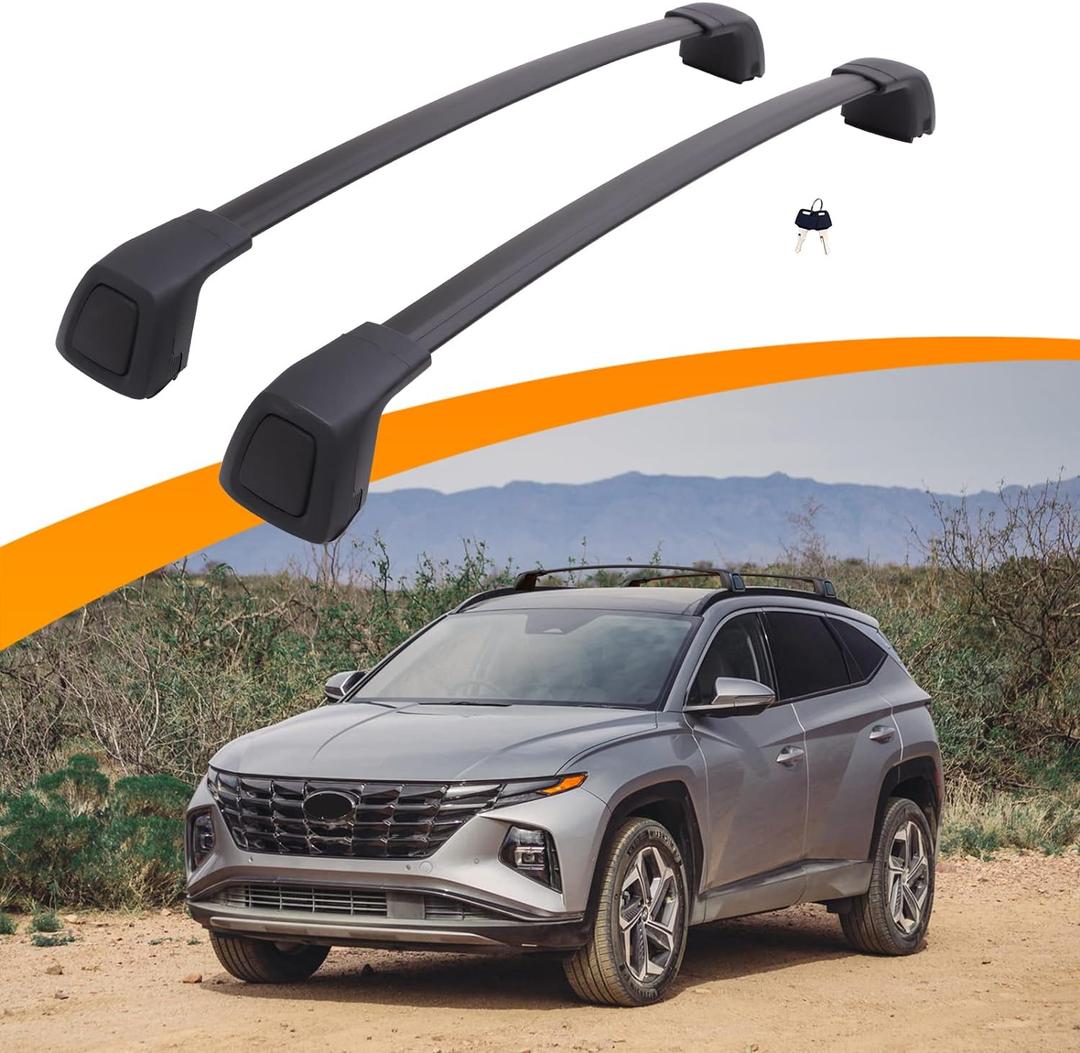 Snailfly Upgraded Crossbar Fit for 2022 2023 2024 2025 Hyundai Tucson SE SEL N Line Limited NX4 Roof Rack Rail Cross Bars Accessories with Lock