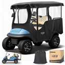 10L0L Golf Cart Enclosure 600D for 4 Passenger Club Car Precedent, 94.5'' Extended Roof with Security Side Mirror Openings, Waterproof Portable Transparent Golf Cart Cover Storage Driving Enclosure