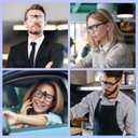 2 Pack Blue Light Blocking Clip-On and Flip-Up Reading Glasses with Magnifying Lenses Readers for Unisex Use