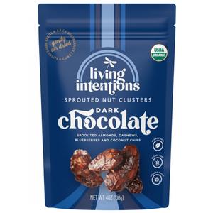 Living Intentions Activated Superfood Nut Blends, Gluten Free, Vegan, Organic, Paleo, Dark Cacao, 4 Ounce, Set of 2 Best By: 10/23/2025