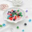 2 x 200PCS 10MM Round Crystal Acrylic Beads Crystal Faceted Beads Spacer Beads for DIY Crafts Jewelry Making, Bracelets Necklaces Wind Chimes Suncatchers Loose Gemstones(61-Purple)