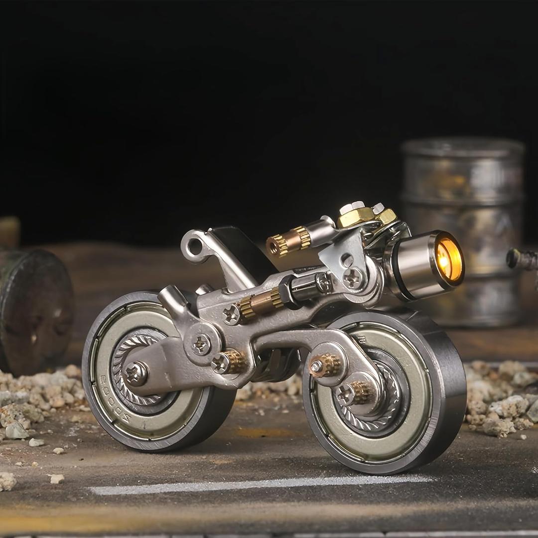 3D Metal Puzzle for Adults, Metal Model kit, Mechanical Armor Puzzle, Adult Brain teasers- The Best Gift for Men (Motorcycle)