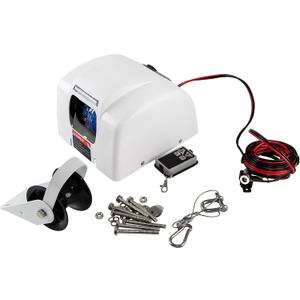 Electric Anchor Winch,Marine Anchor Winch Saltwater Boat Anchor Windlass Kit with Wireless Remote Control,Anchors Up to 45 LBS, Heavy Duty Towing Winches for Fishing Boat Pontoon Boat (45LBS, White)