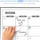 ARCOBIS Monthly Calendar Whiteboard, 24" x 18" Magnetic Dry Erase Calendar with Black Frame, Wall Hanging Planner for Home, Office, School