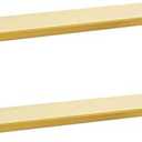 JYL HOME Modern Floating Shelf Wall Mounted Heavy Duty for Living Room Bedroom Bathroom, 16 Inch, Gold, Pack of 2 