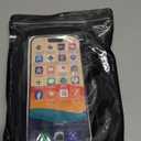 Cell Phone Sleeve Pouch Case Bag with Adjustable Crossbody Strap and Wrist Strap, Touchscreen-Friendly Clear Cell Phone Purse Bag with Carabiner for Men Women (Clear Black- A)