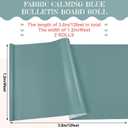 2 Roll Stone Blue Bulletin Board Paper 12 x 4 ft Fabric Classroom Decor, 48 x 144 inches