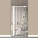 57" Extra Tall Cat Gate for Doorways, 29.5"-33.4" Tall Pet Gates for Cats Walk Through, Auto Close High Baby Gates with Door, Child Safety Gate Indoor Stairs, Cat Proof Gate for Dogs, White