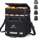 Maelstrom Lunch Box for Men,Insulated Lunch Bag Women/Men,Leakproof Lunch Cooler Bag, Lunch Tote Bag (2.Double-Layer (18L/28cans), 2.Double Layer - Black)