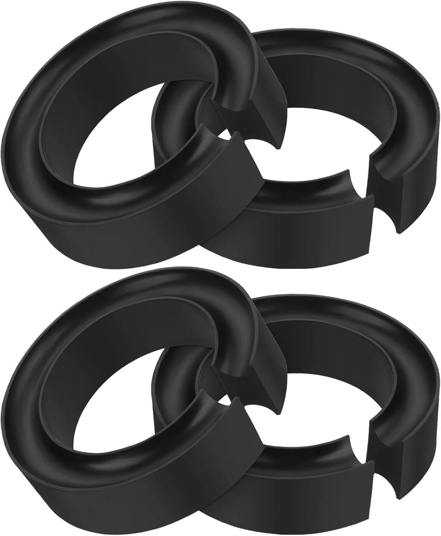 OwnMy 4PCS Rubber Coil Spring Spacers for Cars Heavy Duty Round Coil Spring Boosters, Universal Coil Spring Boosters Spacers Coil Spring Lift Spacers 5-5.5 Inch Rear Coil Spring Spacers for Trucks