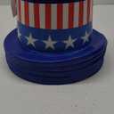 Amscan International 253002-99 USA Assorted Designs Plastic Top Hat, One Size 8 Pcs