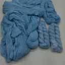 6 Pack Baby Blue Fall Table Runner 10ft Boho Gauze Fabric Cheesecloth Table Runner 35 x 120 Inch Rustic Sheer Runner for Romantic Wedding Decor Baby Shower Party Table Centerpiece Decorations