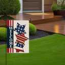 28x40 Inch Double Sided Summer Garden Flag - Seasonal Large Outdoor Yard Flags of Burlap - 4th of July Flag Freedom Independence Day Banners - Hello Summer Banner Holiday Flags Outdoor Yard Dcor