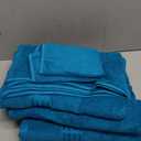 COZYART Crystal Teal/Peacock Blue Bath Towel Set for Bathroom Soft Absorbent Durable 650 GSM Turkish Cotton Towel Set of 6, 2 Large Bath Towels, 2 Hand Towels, 2 Washclothes