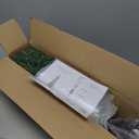 HOMCOM 5' Tall Pre-Lit Slim Noble Fir Artificial Christmas Tree with 110 Warm White LED Lights and 294 Tips, for Christmas Decoration, Green