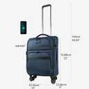 KROSER Softside Carry On Luggage 20 Inch, Suitcase Rolling Luggage