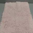 Bathroom Rugs, Ultra Thick Shaggy Soft Microfiber Absorbent Bath Rug, High Density Foam Latex Non Slip Backing, Machine Washable Bath Mats for Bathroom Floor & Sink 24x17, Pink