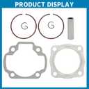 Silscvtt Cylinder Piston Ring Gasket Top End Kit Replacement for Polaris 90 Sportsman 2001 2002 2003 2004 2005 2006 Replacement for 0450007 0450004 0450009