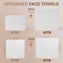 PEACHICHA Dry Facial Wipe Face Towels, XL Dry Face Wipes, Extra Large Washcloths, Disposable Face Clothes, Ultra Soft Towelettes For Removing Makeup, 1012 inch, 100 Count