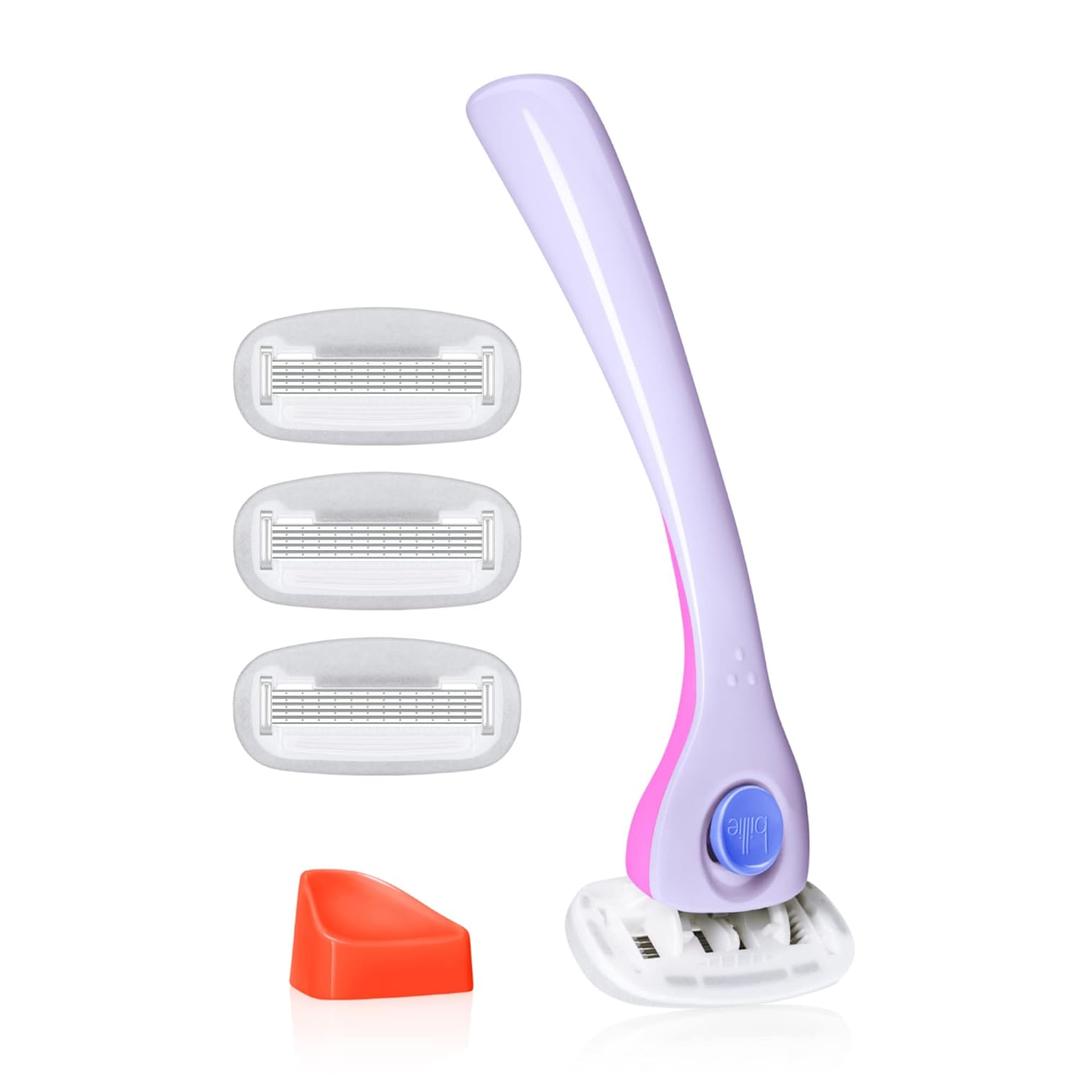 Billie Razors for Women Shave Kit  Womens Razor + 4 x 5-Blade Razor Refills + Magnetic Holder  DreamPop (1 Count (Pack of 1))