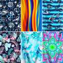 Genovega 6 Packs Oversized Terry Beach Towel Set 36 x 72 Soft Thin Extra Large Pool Camping Swim Bulk Towels Blanket Clearance Travel Adult Essentials Accessories Must Haves Vacation Striped Boho (Blue Boho Clown Fish Shell Firebird Stripe)