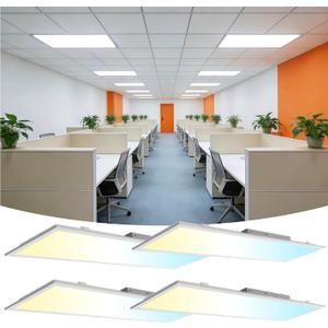 2x4 LED Flat Panel Light 4 Pack, Drop Ceiling Light for Office, Dimmable LED Ceiling Light, Selectable 30W/40W/50W/60W/72W, 3000K/3500K/4000K/5000K/6300K, ETL Listed, 2 Feet by 4 Feet