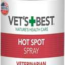 Vet's Best Dog Hot Spot Itch Relief Spray for Dogs, Dog Hot Spot Spray, Relieves Dry Skin, Rash, Scratching, and Licking, Itchy Skin & Hot Spots, anti-itch spray for dogs, Alcohol-Free, 16 oz