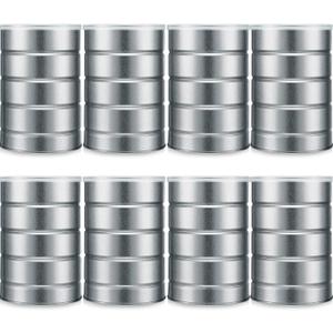 Jadive 8 Pcs Empty Coffee Cans with Lids Metal Tin Can for Kitchen Storage Loose Leaf Tea Containers Round Coffee Tin Metal Canister Tea Sugar Storage Packaging or Arts Crafts