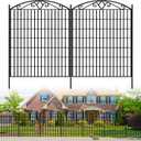 10 Panels No Dig Dog Fence Outdoor for Yard, 33in(H) x 21.6ft(W) Tall Animal Barrier Fenceing Panels, Rustproof Ground Stakes Temporary Wire Screen for Patio