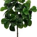 Artificial Fiddle Leaf Fig Tree 6FT - Large Fake Tree with White Planter, Tall Faux Ficus Lyrata Tree Floor Plants for Indoor Home Decor Office Living Room Housewarming Gift, 1Pack