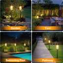 UME 10 Pack Solar Pathway Lights Outdoor, Bright Solar Garden Lights with Metal DesignIP65 Waterproof, Auto On/Off, 3000K LED Landscape Lighting for Yard, Lawn, Walkway, Driveway, Patio Decor