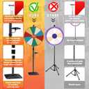 Heavy Duty Prize Wheel, 24 Inch Dual Use Prize Wheel,Adjustable Tabletop & Floor Stand, 10 Slots,1Bracket, Dry Erase Kit - Wheel of Fortune Game for Carnival, Casino & Trade Show