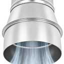5 inch to 4 inch Dia Duct Reducer Galvanized Steel Air Duct Adapter Metal Pipe Increaser Connector,Vent Reducer for Bathroom Kitchen Ventilation Systems