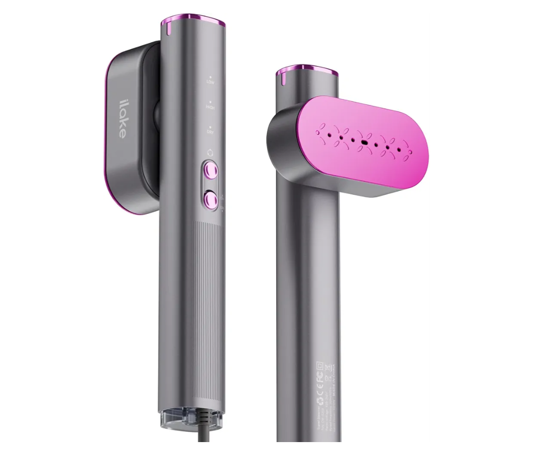 Travel Steamer for Clothes, 100-240V Dual Voltage Portable Garment Steamer, 1000W Travel Size Handheld Steam & Iron 2 in 1, for Global & Europe Traveling, Business, Home, Space Grey