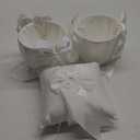 2 Flower Girl Baskets and Ring Bearer Pillow Set, Flower Girl Basket with Pearl Handle, Ivory Fariy Wedding Baskets for Flower Girls