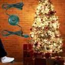 Flutesan Extension Cord 8ft with 8 Lights Modes Foot Switch for Christmas Tree Foot Switch Extension Cord Lights Raintight Plug Compatible Replacement for LED String Light Christmas Tree(1,5/8inch)