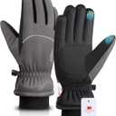 rivmount Winter Gloves with Waterproof/Touchscreen/Warm, Thermal Snow Glove for Cold Weather Running, Ski, Cycling, Women Men (Small, Gray)