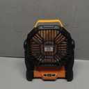 Portable Camping Fan Rechargeable Battery Operated Fans with Light 4 Speeds & Hook, USB Rechargeable Outdoor Camping for Tent, Orange