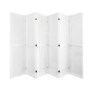 5.6 ft. White Wood Folding Privacy Screen Room Separator Free Standing Wall Dividers Privacy Screens (6-Panel)