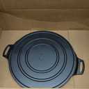 Lodge Seasoned Cast Iron Pizza Pan - Pre-Seasoned, Round Pizza Pan with Dual Assist Handles - Even Heat Distribution- PFAS-Free, Non-Toxic Cookware - Oven Safe - 15 Inch