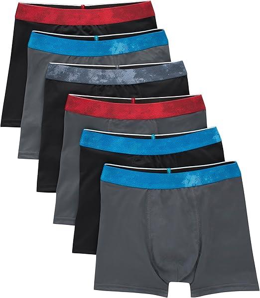 Hanes boys Performance Tween Boxer Briefs Underwear, Assorted Prints & Solids, 5-pack