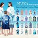 Quick Dry Surf Poncho Changing Towel Robe Hoodie for Kids,Swimming Beach Surfing Diving Home Hot Springs BathingKid-M