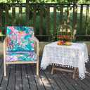 EHouseHome Patio Chair Seat Cushion Covers,Washable Slip Covers Replacement,Waterproof Outdoor Furniture Cushion Pillow Seat Cover for Couch,Garden,Sofa,22"×20"×4"(4 Covers Only,Tropical Leave)