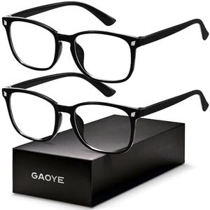 Blue Light Blocking Glasses - Fashion Square Eyeglasses, Anti UV Ray Computer Gaming Glasses Blue Blockers for Women/Men
