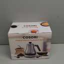 COSORI Gooseneck Electric Kettle with 5 Variable Presets, Pour Over & Coffee maker, 100% Stainless Steel Inner Lid & Bottom, 1200 Watt Quick Heating, 0.8L, Silver