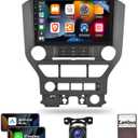 [2G+64G] Car Radio for Ford Mustang 2015-2020 (Adapts to 3 Buttons Only), 9 inch Android 13 Touch Screen Car Stereo, Carplay/Android Auto/1080P/Hi-Fi Audio/Bluetooth +AHD Backup Camera+MIC