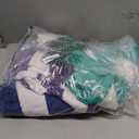 Exclusivo Mezcla 4 Pack Beach Towels, Large Microfiber Striped Beach Bath Pool Towel Set for Kids and Adults, Lightweight and Absorbent, 30x60 Inches, Purple/Navy/Grey/Caribbean Green