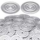 Shimeyao 100 Pcs Roofing Insulation Barbed Plates Galvanized Metal Membrane Stress Plates Corrosion Resistant Fasteners for Roof System Attachment to Steel and Wood Roof Decks (3 Inch,Plate)