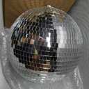 Disco Ball - 12 Inch Mirrored Discos Balls, Large Disco Bal, Rotating Ball for Party Designs, Weddings, Home Decor, Silver Hanging Discos Balls.